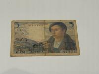 Francja 5 franków 1945 P#99 stan F