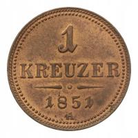 [M10682] Austria 1 kreuzer 1851 A piękna