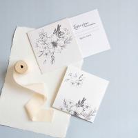 Zaproszenie voucher w kopercie Kwiaty