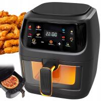FRYTKOWNICA BEZTŁUSZCZOWA MOCNA 1800W 8L FRYTOWNICA AIR FRYER CZARNY