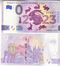 Banknot 0-euro-Chiny -2023-1 Chinese Year o Rabbit