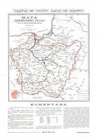 Mapa Zjednoczonej Polski - 1918 - 30x21