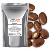 MIGDAŁY W CZEKOLADZIE MLECZNEJ 1kg Prażone migdały wysoka jakość Kol-Pol