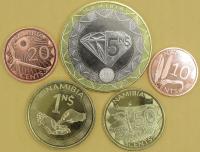 Намибия 2025 набор из 5 монет от 10 центов до 5 долларов UNC