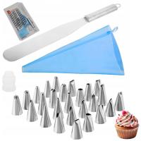 DUŻY ZESTAW do DEKOROWANIA TORTÓW 29szt. zestaw CUKIERNICZY DEKORATOR WOREK