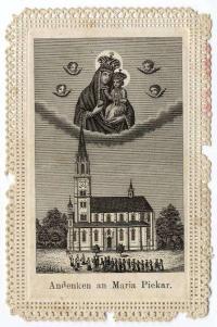 staloryt obrazek święty Piekary Śląskie Andenken