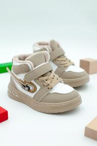 Botki Dziecięce Buty Ocieplane Na Rzepy Z Futerkiem Śniegowce 3D