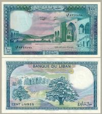 Liban 100 Livres 1988 P-66d UNC