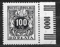 Czysty** z 1924 r, Fi. D 46 margines z serii 45 - 50 - papier V, cz. abkl.