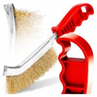 SZCZOTKA MOSIĘŻNA DRUCIANA DO FELG STALOWA RĄCZKA CZYSZCZENIE BRUDU RDZY