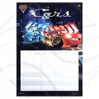 DUŻY PLAN LEKCJI WIELOKROTNEGO UŻYTKU ŚCIENNY A3 CARS AUTKA INTERDRUK