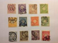 Japonia 12 znaczków stemplowanych z lat 1888-1900
