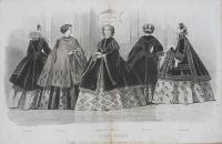 Miedzioryt Moda Les Modes Parisiennes ok. 1850