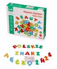 НАБОР МАГНИТОВ 69ШТ. БУКВЫ ПОЛЬСКИЕ СИМВОЛЫ LELIN ДЕТСКАЯ ИГРУШКА