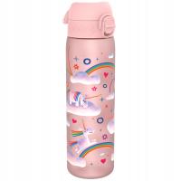 Розовая бутылка для воды Единорог Радуга Лошадь Лошадь для девочки ION8 0.5 l
