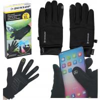 Rękawiczki rowerowe CIEPŁE RĘKAWICE dotykowe do telefonu DUNLOP r. XL
