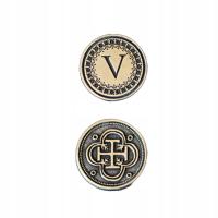 UNIWERSALNA ŚREDNIOWIECZNA SREBRNA METALOWA MONETA 1 SZT LARP RPG