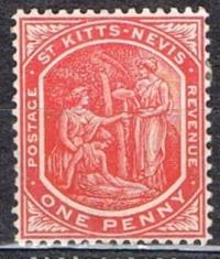 Kol.bryt. St. KITTS NEVIS 1905, SG 14, 2,25 GBP