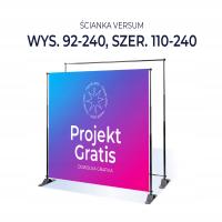 Ścianka Tekstylna z wydrukiem jednostronnym 240x240cm Projekt Gratis EXPRES