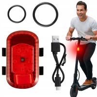 Nowoczesna Lampa Rowerowa Tylna Lampka Rowerowa USB na Bagażnik Lampa LED