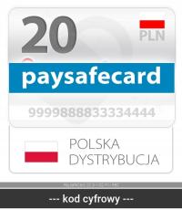 PaysafeCard 20 злотых КОД PIN-PSC