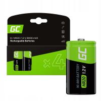 4X аккумуляторные батареи D HR20 R20 1,2 V 8000MAH GREEN Cell батареи большой емкости