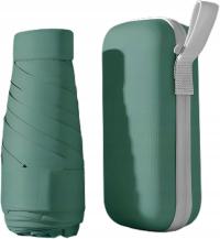 PARASOL AUTOMATYCZNY ZIELONY KIESZONKOWY MINI SKŁADANY KOMPAKTOWY +ETUI