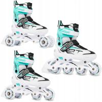 Rolki Wrotki 3w1 Regulowane RAVEN Profession White/Mint 31-35