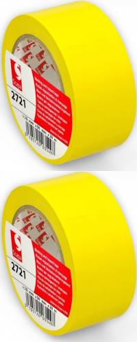 Taśma oznaczeniowa ostrzegawcza 50mm/33m żółta x2