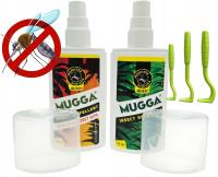 MUGGA 50%+9,5% DEET NA KOMARY TROPIKALNE ZESTAW RODZINNY NA KLESZCZE +łapki