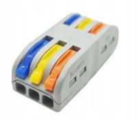 Szybkozłączka typu WAGO przelotowa 3x0,8-4mm 1szt ZŁĄCZKA PRZELOTOWA