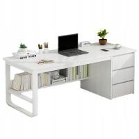 КОМПЬЮТЕРНЫЙ СТОЛ ЛОФТ БЕЛЫЙ 3 ПОЛКИ СКАНДИНАВСКИЙ СОВРЕМЕННЫЙ 120 СМ