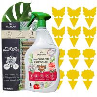 Skuteczny Zestaw na Ziemiórki Spray Urtica 1L+Pałeczki 20szt.+Żółte lepy 12