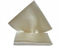 KREMOWA / ECRU GŁADKA DWUSTRONNA POSZETKA WYPUSTKA BUTONIERKA