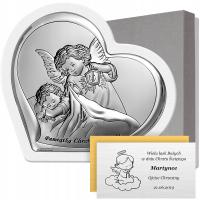 Ангел-Хранитель картина серебро на Крещение гравер