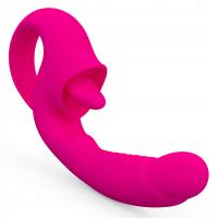 Женский вибратор с языком для клитора секс эротический гаджет для пар