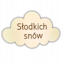 Chmurka ozdoba dekoracja na ścianę pokój dziecięcy słodkich snów dziecięca