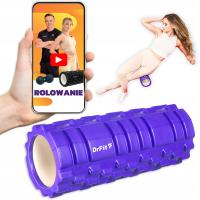 Массажный ролик с язычками йога реабилитация фиолетовый прочный DrFit