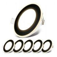 Oczko LED wpuszczane czarne 4,9W barwa CIEPŁA 3000K | NOCNE PODŚWIETLENIE |