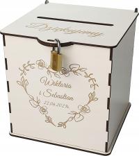 Подарочная коробка для свадебных конвертов с гравировкой