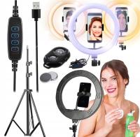 СВЕТОДИОДНЫЙ КОЛЬЦЕВОЙ СВЕТИЛЬНИК RGB С ШТАТИВОМ ДЛЯ ФОТО ВИДЕО СЕЛФИ МАКИЯЖ