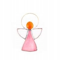 Ангел витраж ангел фигурка 9 см разные цвета