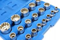 Klucze nasadowe nasadki 12-kątne 8-32mm 1/2 nasadka