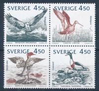 Szwecja 1992 Mi 1742-45 ** Czesław Słania Ptaki
