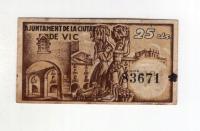 Hiszpania Vic 25 centimos 1937