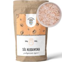 Крупнозернистая розовая крупнозернистая соль 1 кг неочищенная-кладовая