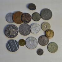 Medal żeton token Falsy - ciekawy zestaw - 17 monet