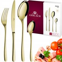 GERLACH НАБОР ЗЛЫХ СТОЛОВЫХ ПРИБОРОВ НАБОР ПОСУДЫ ДЛЯ 6 ЧЕЛОВЕК МУЗА БЛЕСК 24 EL