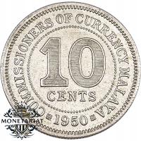 10 CENTÓW 1950 MALAJE