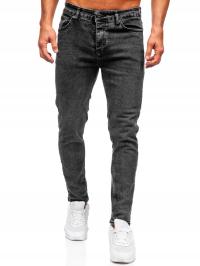 SPODNIE JEANSOWE MĘSKIE SLIM FIT CZARNE 6519 DENLEY_30/S